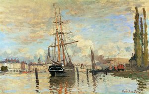 Seine Rouenissa, 1872 tekijältä Claude Monet