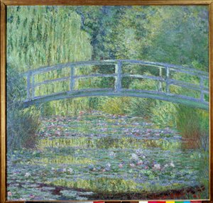 Jalankulkusilta ja lummeallas tekijältä Claude Monet