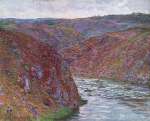 Creuse -laakso (harmaa päivä) tekijältä Claude Monet