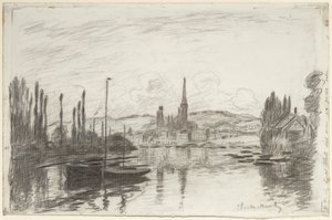 Näkymä Rouenista tekijältä Claude Monet
