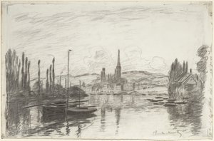Näkymä Rouenista, 1883 tekijältä Claude Monet