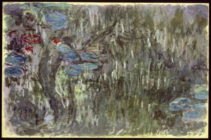 Lummet pajujen heijastuksilla, n. 1920 tekijältä Claude Monet