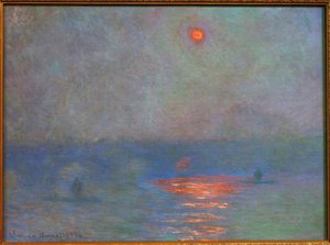 Waterloon silta, aurinko sumussa (Sonne im Nebel) tekijältä Claude Monet