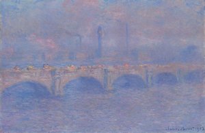 Waterloon silta, auringonvaloefekti tekijältä Claude Monet
