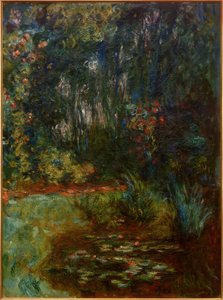 Vesililja-altaan kulma, 1918 tekijältä Claude Monet