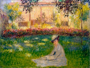 Nainen puutarhassa, 1876. tekijältä Claude Monet