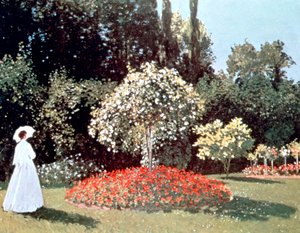 Nainen puutarhassa, Sainte Adresse, 1867 tekijältä Claude Monet