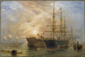 Hänen Majesteettinsa joukko-alukset vastaanottavat myymälöitä Portsmouthissa Ha