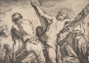 Pyhän Andreaksen marttyyrikuolema, 1623. tekijältä Claude Vignon
