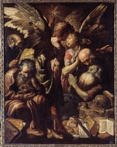 Pyhän Antoniuksen (Saint Anthony the Great, 250/51-356) (tai Pyhän Antonius Erakon tai Pyhän Anthony Abbe) kuolema. Claude Vignonin (1593-1670) maalaus (vaniitti) tekijältä Claude Vignon