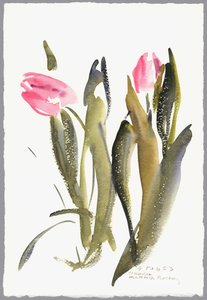 Tulppaanit, 2003 (akvarelli) tekijältä Claudia Hutchins Puechavy