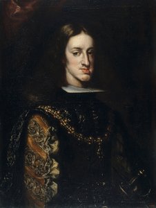 Espanjalaisen Kaarle II:n (1661-1700) muotokuva - Claudio Coellon (1642-1693) maalaus, öljy kankaalle