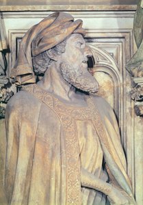 Mooseksen kaivo, Danielin yksityiskohta kuusikulmaisesta jalustasta, 1395-1404, kivi.