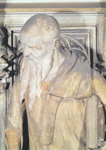 Mooseksen kaivo, Jesajan kuva kuusikulmaisesta jalustasta, 1395-1404, kivi.