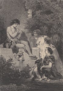 Suihkulähde, n. 1830-70.