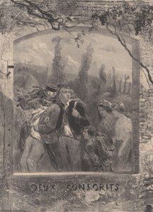 Kaksi varusmiestä, n. 1830-70. tekijältä Célestin Nanteuil