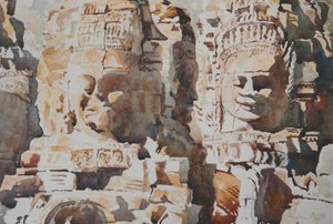 Aamupäivä - Sympatia (Itä), 2000 (akvarelli) tekijältä Clive Wilson