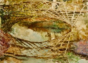 Kingfisher Bridge, Autumn Colours, 2021 (akvarelli)
