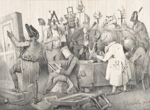 Kuuluisa maalausraati. Salonki 1841, 20. maaliskuuta 1841. tekijältä Clément Pruche