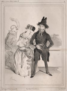 Karnevaalipochades: Se on ainutlaatuista! hän kertoo minulle, että olen Philibert Désormeaux, 1842.