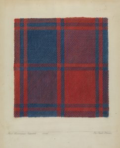 Ruudullinen kotikudottu päällinen