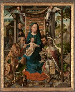 The Adoration of the Magi (öljy paneelissa)