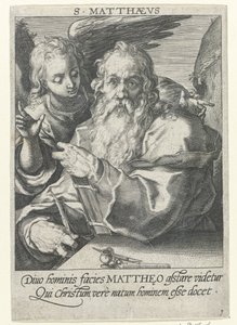 Evankelista Matteus Neljä evankelistaa (sarjan nimi) tekijältä Conrad Goltz (possibly)