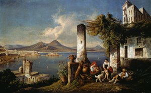 Napoli nähtynä Posilliposta (öljy kankaalle)