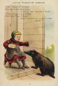 Lasten riimi: Little Tradja Of Norway (chromolitho) tekijältä Constance Haslewood