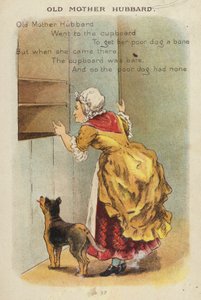 Lastenlaulu: Old Mother Hubbard (chromolitho)