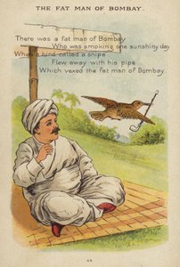 Lastenlaulu: The Fat Man Of Bombay (chromolitho) tekijältä Constance Haslewood