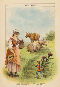 Tom Thumb (värillinen litografia) tekijältä Constance Haslewood