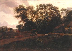 Metsän reuna, 1830-luvun loppu (öljy kankaalle) tekijältä Constant Emile Troyon