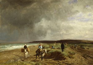 Rannikko lähellä Villersiä, n. 1859 tekijältä Constant Emile Troyon