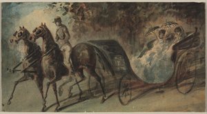 Vaunu Bois de Boulognessa, 1800-luku. tekijältä Constantin Guys
