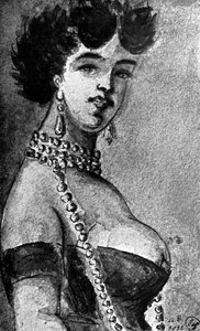 Nainen, 1800-luku, 1930. tekijältä Constantin Guys