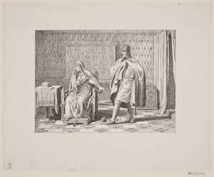 Kuvitus Svend Grundtvigille, "Marsk Stig: tanskalainen kansanlaulu 1200-luvulta", 1861 tekijältä Constantin Hansen