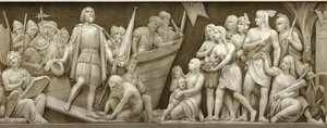 Christopher Columbuksen maihinnousu Friisi Yhdysvaltain pääkaupungin Rotundassa, 1860-1873