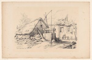 Maatila kaivolla The Landscape (sarjan nimi) tekijältä Constantinus Cornelis Huysmans