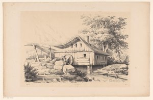 Vesimylly vuoristomaisemassa The Landscape (sarjan nimi)