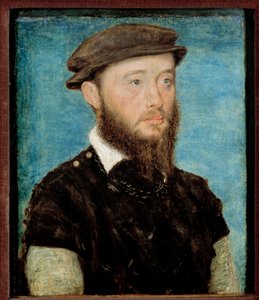 Jean de Bourbon Vendomen, Soissonsin ja Enghienin kreivin (1528-1557) muotokuva Corneille De Lyonin (Corneille de La Haye) puumaalaus (1500/1510-1574)