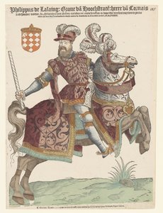 Muotokuva Philip van Lalaingista hevosen selässä tekijältä Cornelis Anthonisz. (manner of)
