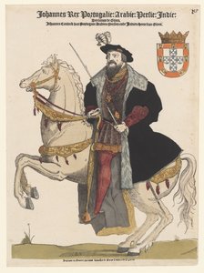 Portugalilaisen Johannes III:n muotokuva hevosen selässä