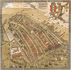 Kornelis Antoniszoonin laatima Amsterdamin iso kartta vuodelta 1544... joka kuuluu Amsterdamin historian viidenteen osaan / J. Ter Gouw, kuvattu alkuperäisen... tekijältä Cornelis Anthonisz.