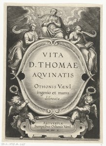 Otsikkopainatus: Otto van Veen, Vita D. Thomae Aqvinatis, Antwerpen, 1610 Pyhän Tuomas Akvinolaisen elämä (sarjan nimi)