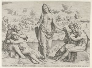 Nerokkuus palkitsee uutteruuden ja rankaisee laiskuudesta tekijältä Cornelis Bos (attributed to)