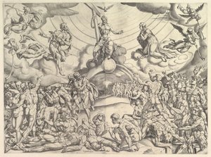 Viimeinen tuomio, n. 1548-50. tekijältä Cornelis Bos