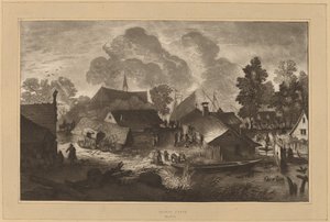 Kylä lampineen, c. 1782. tekijältä Cornelis Brouwer