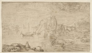 Jokinäkymä tekijältä Cornelis Claesz van Wieringen (attributed to)