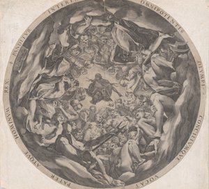 Jumalien kokous Olympusvuorella, 1565. tekijältä Cornelis Cort
